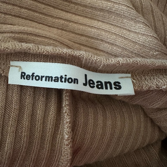 Reformation Elegant Beige Long Sleeve Dress Size S - Picture 5 of 5